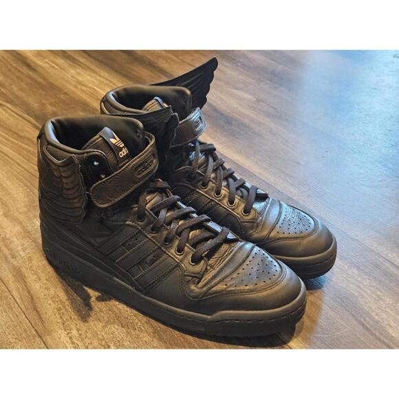 Size 13 - adidas JS Jeremy Scott Forum Hi Wings 4.0 Core Black Leather GY4419
